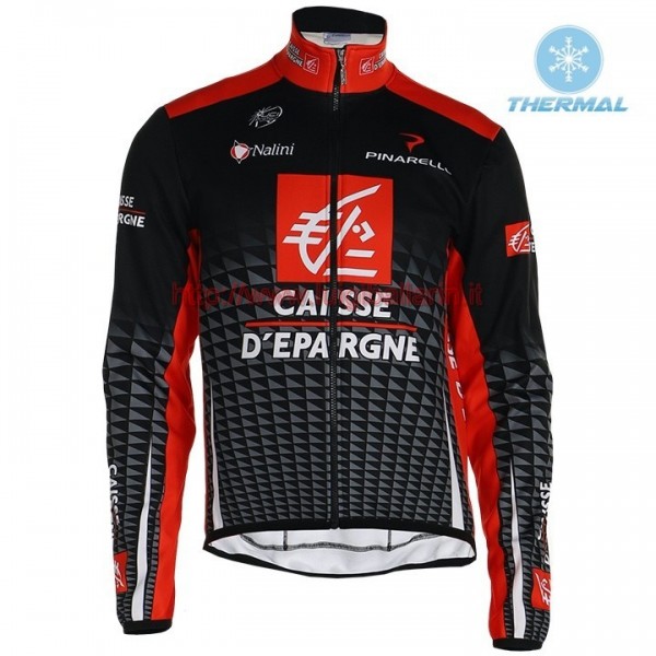 Completo Ciclismo 2019 Caisse d'Epargne Squadre thermique Maglia Ciclismo Manica Lunga