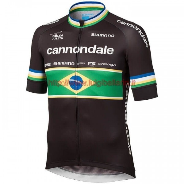 Completo Ciclismo 2019 Cannondale Usine Racing Brazil Champion Maglia Ciclismo Manica Corta Completo Ciclismo 2019 Cannondale Usine Racing Brazil Champion Maglia Ciclismo Manica Corta