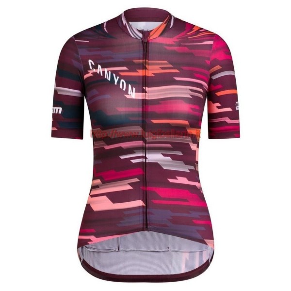 Completo Ciclismo 2019 Canyon rosso donna Maglia Ciclismo Manica Corta