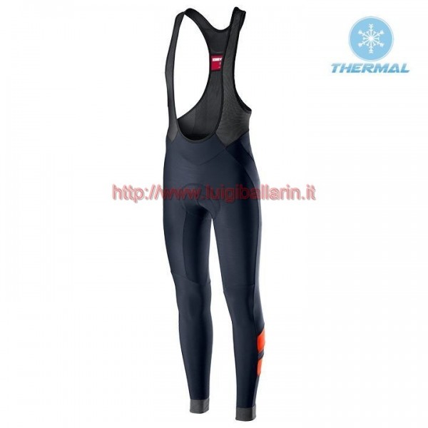 Completo Ciclismo 2019 Casteli TRAS Gris Salopette Lunga Ciclismo thermique