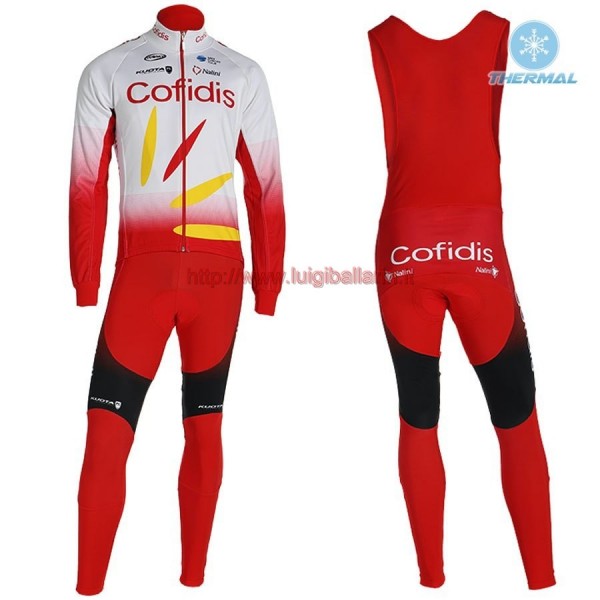 Completo Ciclismo 2019 Cofids Squadre thermique Maglia Ciclismo Manica Lunga e Salopette Lunga