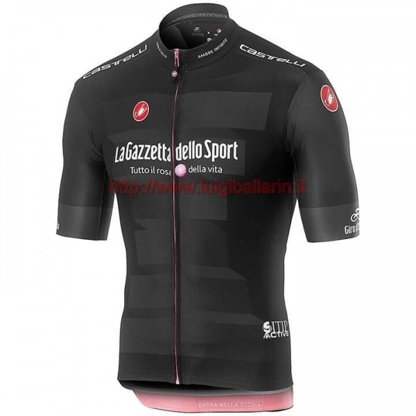 Completo Ciclismo 2019 Giro D'Italy Maglia Nera Maglia Ciclismo Manica Corta