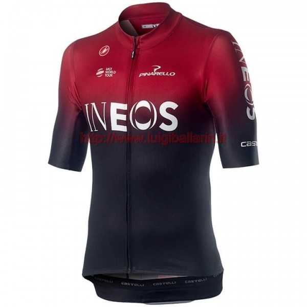 Completo Ciclismo 2019 INEOS Squadre rosso Maglia Ciclismo Manica Corta