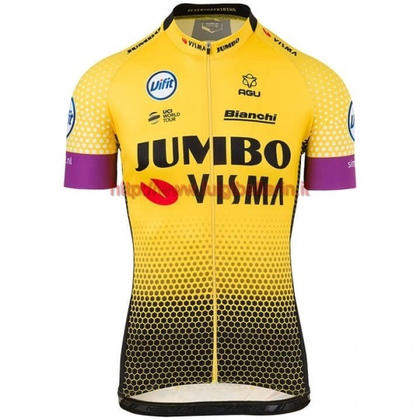 Completo Ciclismo 2019 Jumbo Visma Squadre Maglia Ciclismo Manica Corta