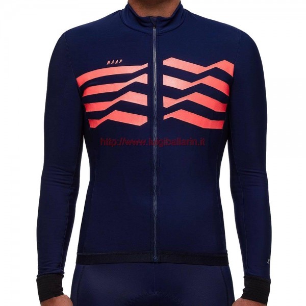 Completo Ciclismo 2019 MAAP M-Flag ultra Blu-rosso Maglia Ciclismo Manica Lunga
