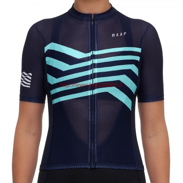 Completo Ciclismo 2019 MAAP M-Flag ultra marine donna Maglia Ciclismo Manica Corta