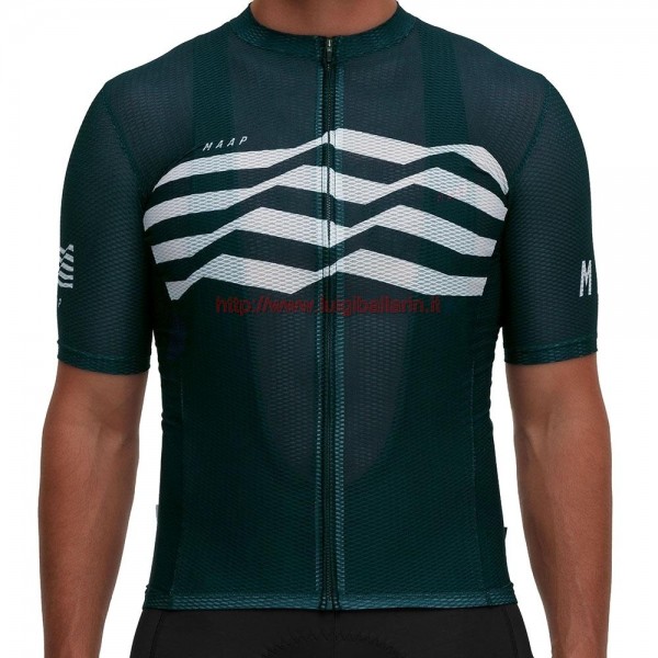 Completo Ciclismo 2019 MAAP M-Flag ultra verde Maglia Ciclismo Manica Corta
