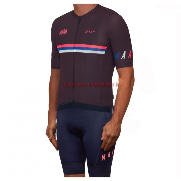 Completo Ciclismo 2019 MAAP Nationals Mulberry abbigliamento Bici Completo Maglia Ciclismo Corta e Salopette
