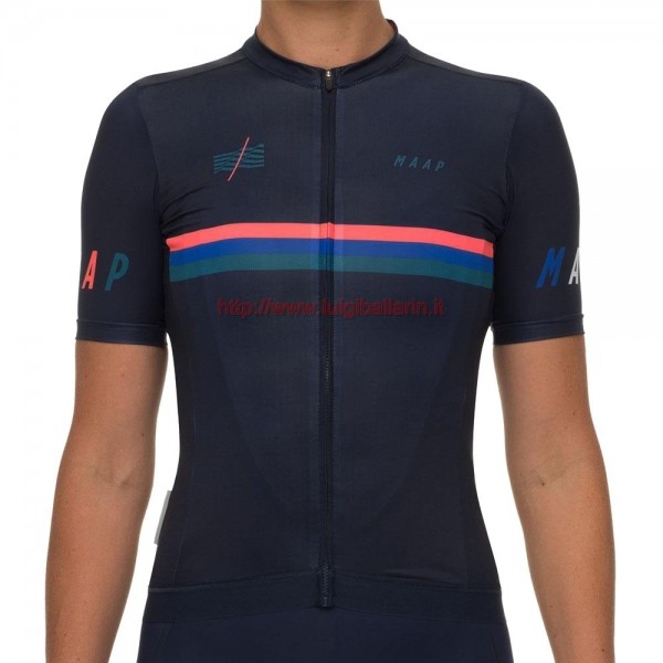 Completo Ciclismo 2019 MAAP Nationals marine donna Maglia Ciclismo Manica Corta