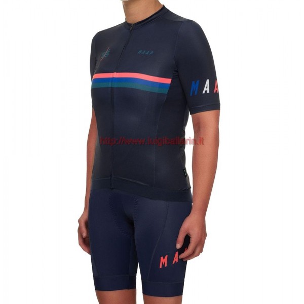 Completo Ciclismo 2019 MAAP Nationals marine donna abbigliamento Bici Completo Maglia Ciclismo Corta e Salopette