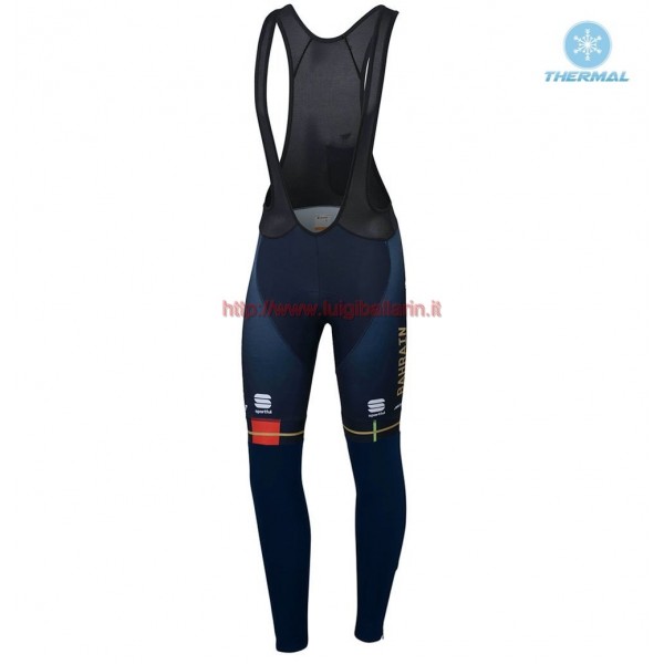 Completo Ciclismo 2019 Merida Bahrain rosso Salopette Lunga Ciclismo thermique