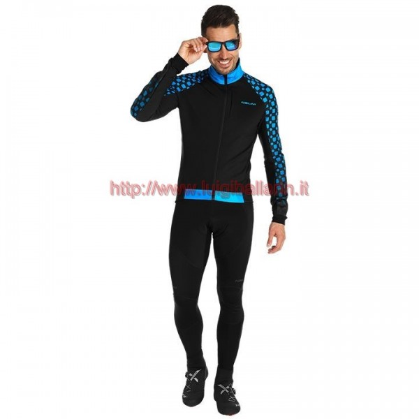 Completo Ciclismo 2019 Nalini CRIT 3L 2.0 nero-Blu Maglia Ciclismo Manica Lunga e Salopette