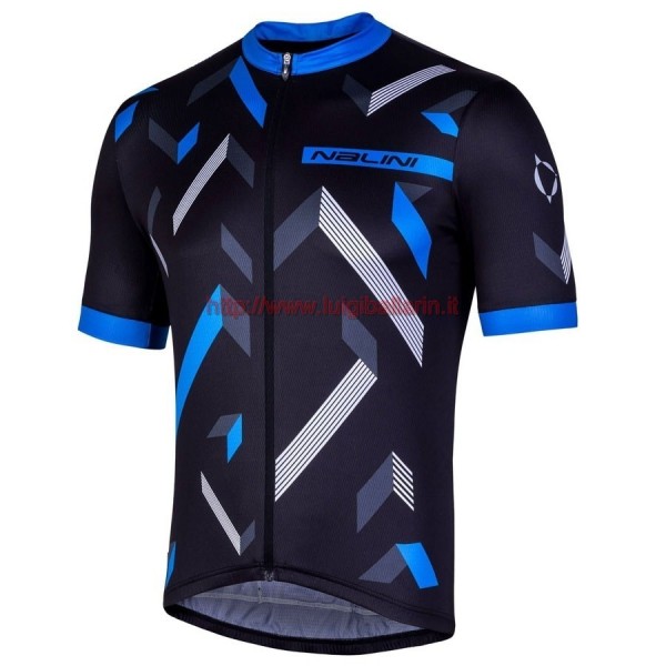 Completo Ciclismo 2019 Nalini Descesa 2.0 nero-Blu Maglia Ciclismo Manica Corta