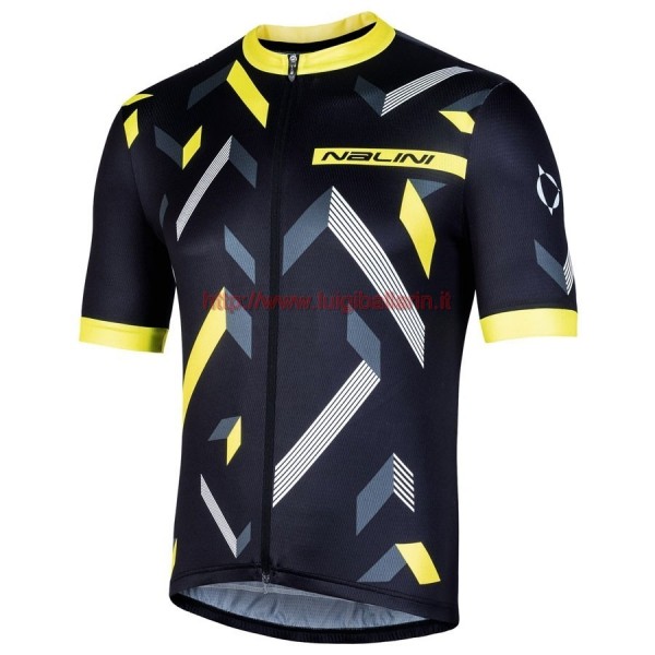 Completo Ciclismo 2019 Nalini Descesa 2.0 nero-giallo Maglia Ciclismo Manica Corta