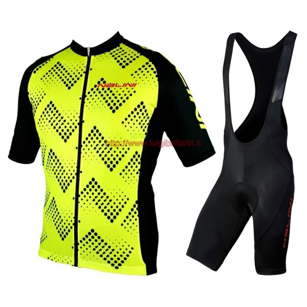 Completo Ciclismo 2019 Nalini Podio 2.0 giallo abbigliamento Bici Completo Maglia Ciclismo Corta e Salopette
