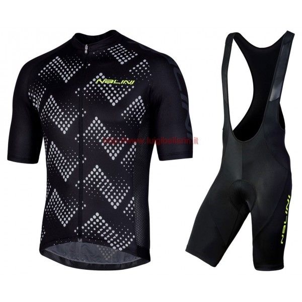 Completo Ciclismo 2019 Nalini Podio 2.0 nero abbigliamento Bici Completo Maglia Ciclismo Corta e Salopette