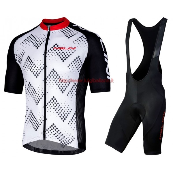 Completo Ciclismo 2019 Nalini Podio 2.0 bianca abbigliamento Bici Completo Maglia Ciclismo Corta e Salopette