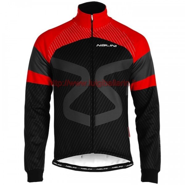 Completo Ciclismo 2019 Nalini Tuono nero-rosso Maglia Ciclismo Manica Lunga