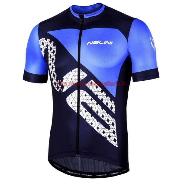 Completo Ciclismo 2019 Nalini Volata 2.0 nero-Blu Maglia Ciclismo Manica Corta