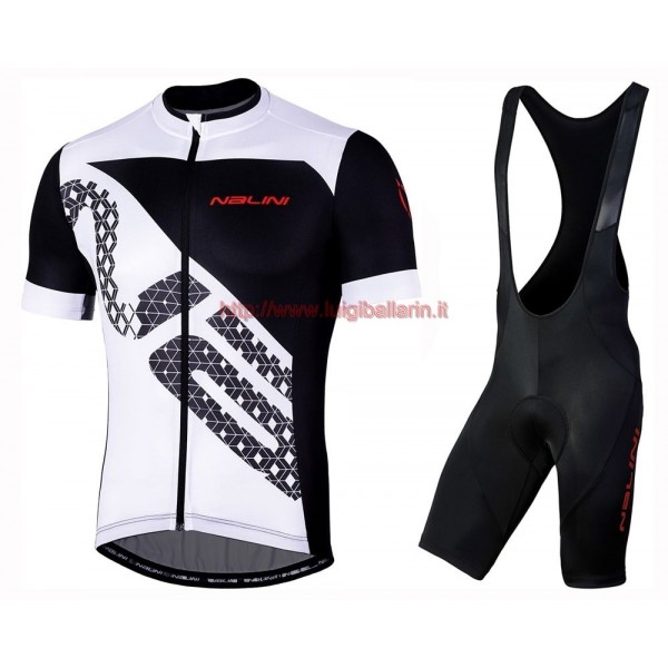 Completo Ciclismo 2019 Nalini Volata 2.0 nero-bianca abbigliamento Bici Completo Maglia Ciclismo Corta e Salopette