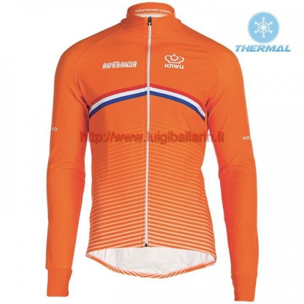 Completo Ciclismo 2019 Nederland Country Squadre thermique Maglia Ciclismo Manica Lunga