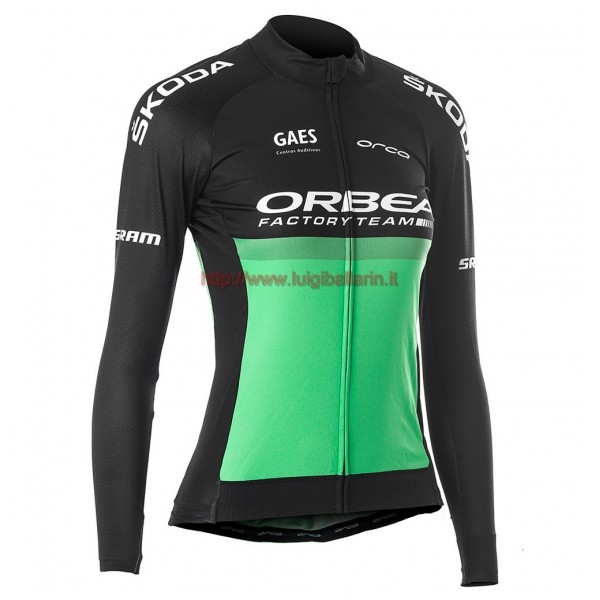 Completo Ciclismo 2019 Orbea Usine Racing donna verde Maglia Ciclismo Manica Lunga