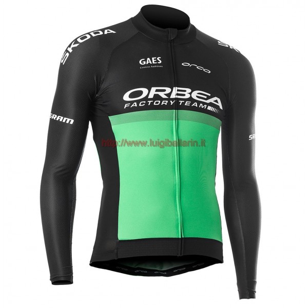 Completo Ciclismo 2019 Orbea Usine Racing verde Maglia Ciclismo Manica Lunga