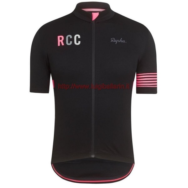 Completo Ciclismo 2019 Rapha RCC nero-Rose Maglia Ciclismo Manica Corta