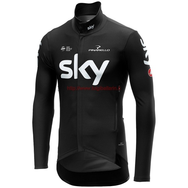 Completo Ciclismo 2019 SKY Squadre nero Maglia Ciclismo Manica Lunga