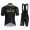 Completo Ciclismo 2019 Scott Mitchelton nero-giallo abbigliamento Bici Completo Maglia Ciclismo Corta e Salopette