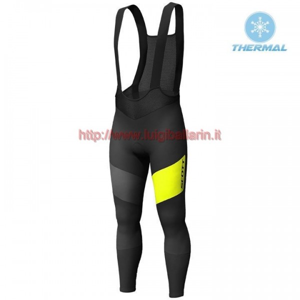 Completo Ciclismo 2019 Scott RC FF nero-giallo Salopette Lunga Ciclismo thermique