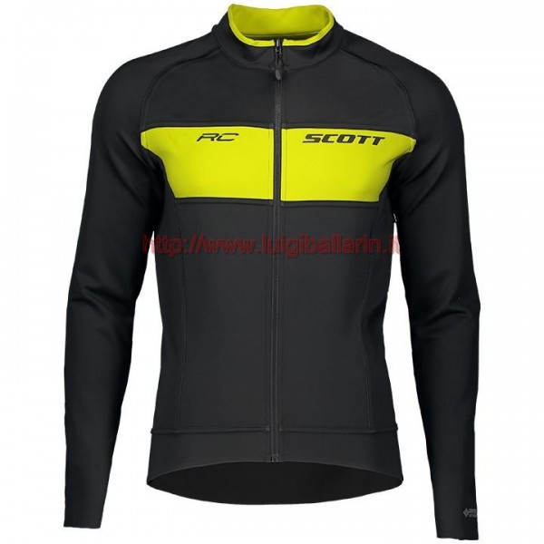 Completo Ciclismo 2019 Scott RC FF nero-giallo Maglia Ciclismo Manica Lunga