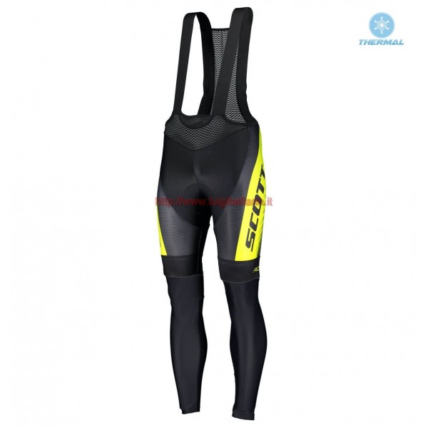 Completo Ciclismo 2019 Scott RC nero-giallo Salopette Lunga Ciclismo thermique