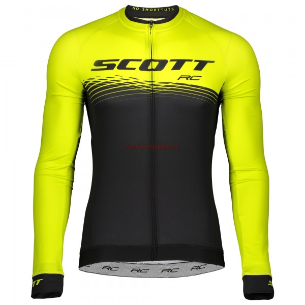 Completo Ciclismo 2019 Scott RC nero-giallo Maglia Ciclismo Manica Lunga