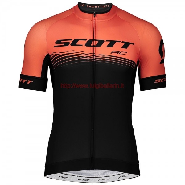 Completo Ciclismo 2019 Scott RC nero-Orange Maglia Ciclismo Manica Corta