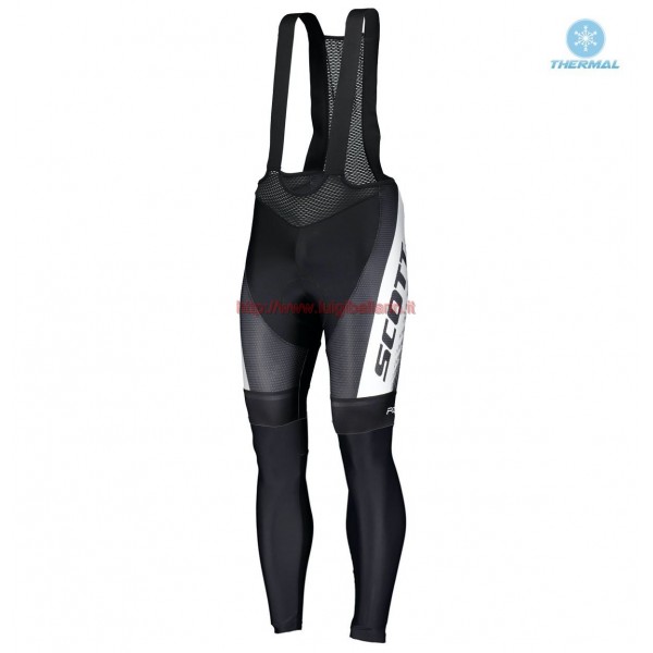 Completo Ciclismo 2019 Scott RC nero-bianca Salopette Lunga Ciclismo thermique