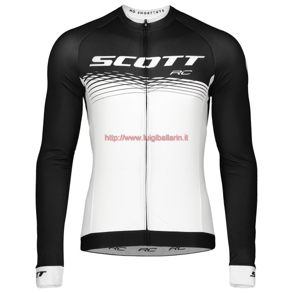 Completo Ciclismo 2019 Scott-RC PRO nero-bianca Maglia Ciclismo Manica Lunga