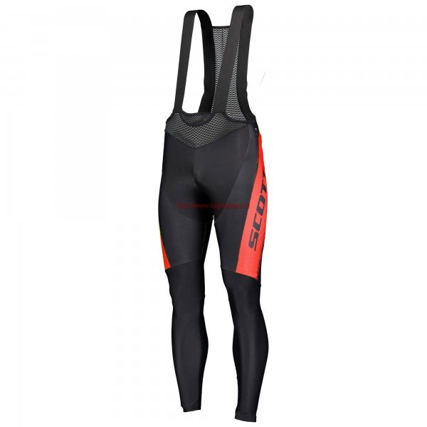 Completo Ciclismo 2019 Scott-RC PRO nero-rosso Salopette Lunga Ciclismo