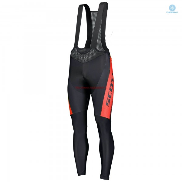 Completo Ciclismo 2019 Scott-RC PRO nero-rosso Salopette Lunga Ciclismo thermique