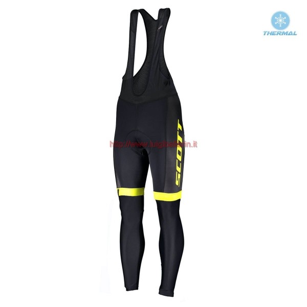 Completo Ciclismo 2019 Scott RC Squadre nero-giallo Salopette Lunga Ciclismo thermique