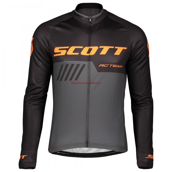 Completo Ciclismo 2019 Scott RC Squadre nero-Orange Maglia Ciclismo Manica Lunga