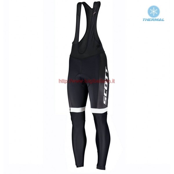 Completo Ciclismo 2019 Scott RC Squadre nero-bianca Salopette Lunga Ciclismo thermique