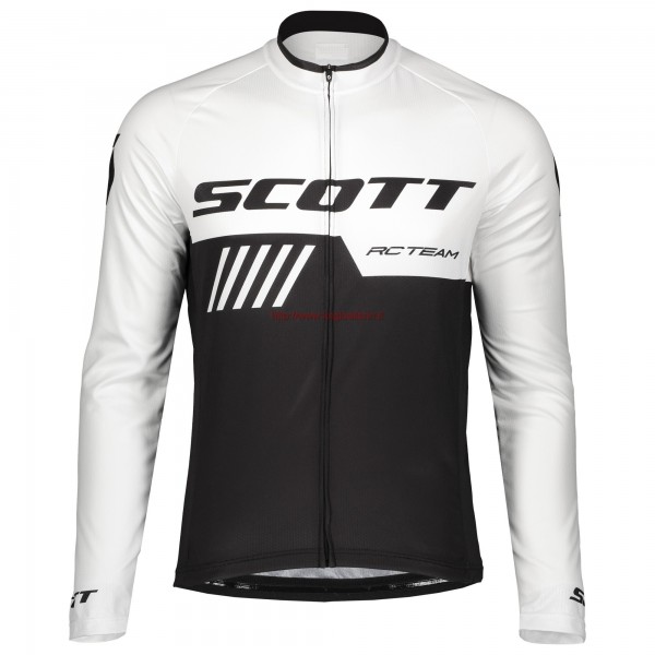 Completo Ciclismo 2019 Scott RC Squadre nero-bianca Maglia Ciclismo Manica Lunga