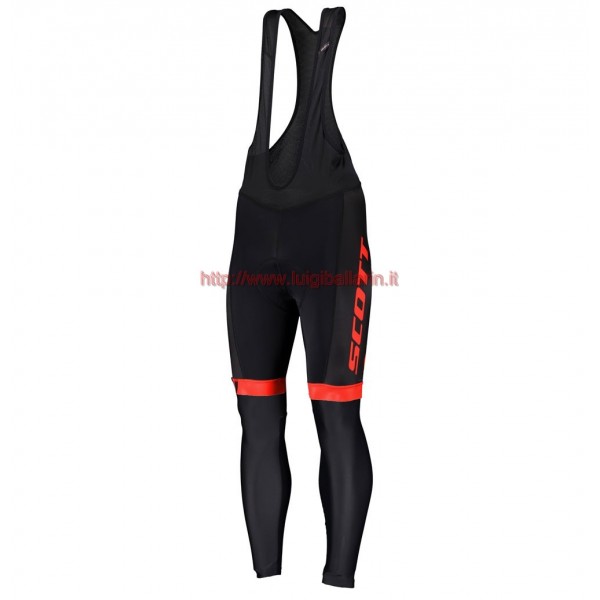 Completo Ciclismo 2019 Scott-RC-Squadre nero-rosso Salopette Lunga Ciclismo