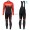 Completo Ciclismo 2019 Scott RC Squadre nero-rosso thermique Maglia Ciclismo Manica Lunga e Salopette Lunga