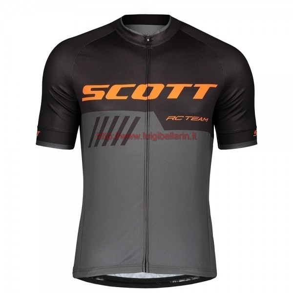 Completo Ciclismo 2019 Scott-RC-Squadre nero/Gris/Orange Maglia Ciclismo Manica Corta