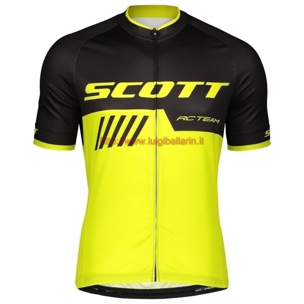 Completo Ciclismo 2019 Scott-RC-Squadre nero/giallo Maglia Ciclismo Manica Corta