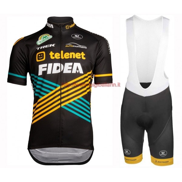 Completo Ciclismo 2019 Telenet Fidea abbigliamento Bici Completo Maglia Ciclismo Corta e Salopette