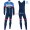 Completo Ciclismo 2019 Total Blu thermique Maglia Ciclismo Manica Lunga e Salopette Lunga