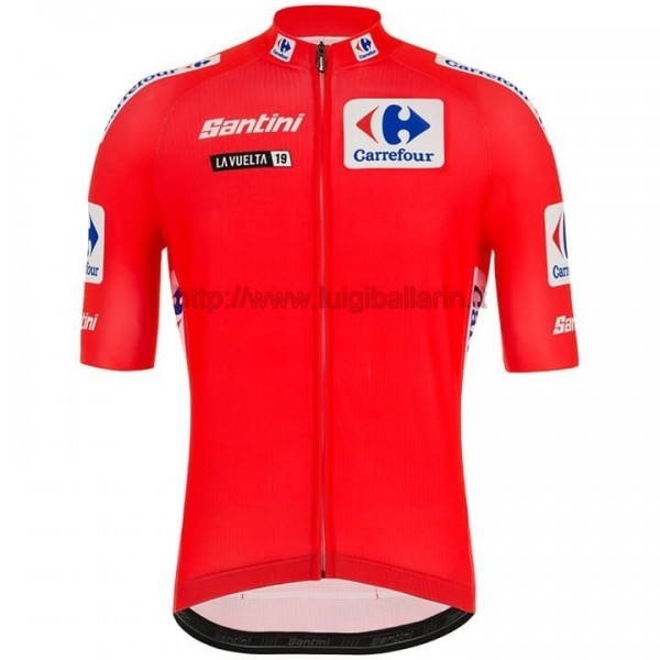 Completo Ciclismo 2019 Tour de Spain rosso Maglia Ciclismo Manica Corta
